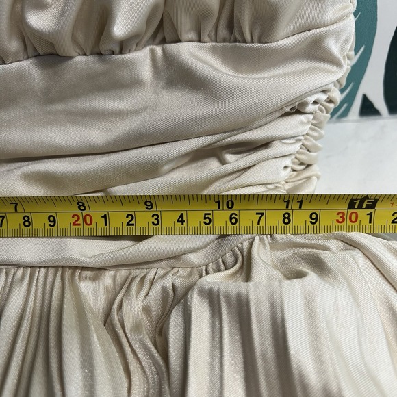 Rubber Ducky Productions White Cream Strapless Cocktail Dress Women's Size Small - Picture 8 of 8